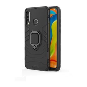 Microcase Huawei P30 Batman Serisi Yüzük Standlı Armor Siyah Kılıf