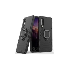 Microcase Huawei P30 Batman Serisi Yüzük Standlı Armor Siyah Kılıf
