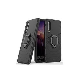 Microcase Huawei P30 Batman Serisi Yüzük Standlı Armor Siyah Kılıf