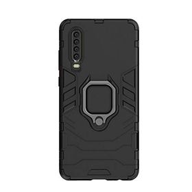 Microcase Huawei P30 Batman Serisi Yüzük Standlı Armor Siyah Kılıf