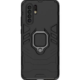 Microcase Huawei P30 Pro Batman Serisi Yüzük Standlı Armor Siyah Kılıf