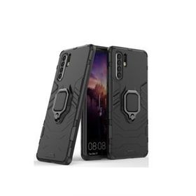 Microcase Huawei P30 Pro Batman Serisi Yüzük Standlı Armor Siyah Kılıf