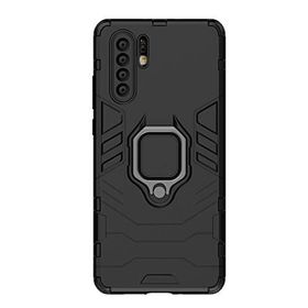 Microcase Huawei P30 Pro Batman Serisi Yüzük Standlı Armor Siyah Kılıf