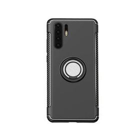 Microcase Huawei P30 Pro Yüzük Standlı Armor Silikon Siyah Kılıf