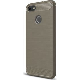 Microcase Huawei P9 Lite Mini Brushed Carbon Fiber Silikon Nano Esnek Cam + Kılıf