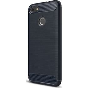Microcase Huawei P9 Lite Mini Brushed Carbon Fiber Silikon Nano Esnek Cam + Kılıf