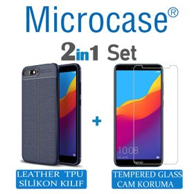 Microcase Huawei Y6 2018 Leather Tpu Silikon Kılıf