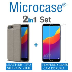 Microcase Huawei Y6 2018 Leather Tpu Silikon Kılıf