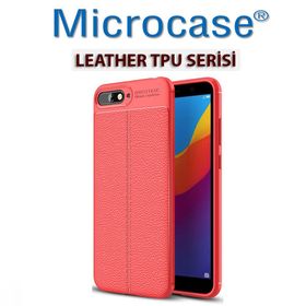 Microcase Huawei Y6 2018 Leather Tpu Silikon Kılıf