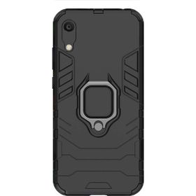 Microcase Huawei Y6 2019 Batman Serisi Yüzük Standlı Armor Siyah Kılıf