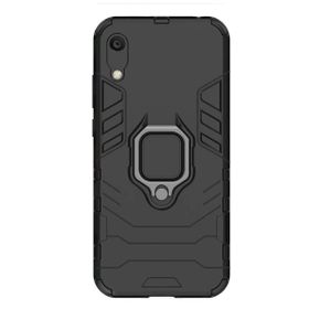 Microcase Huawei Y6 2019 Batman Serisi Yüzük Standlı Armor Siyah Kılıf