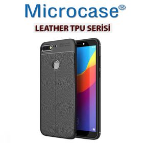 Microcase Huawei Y7 2018 Leather Tpu Silikon Kılıf