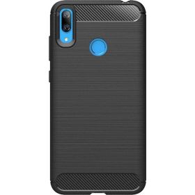 Microcase Huawei Y7 2019 Brushed Carbon Fiber Silikon Kılıf