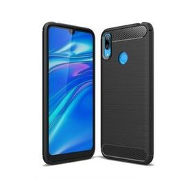 Microcase Huawei Y7 2019 Brushed Carbon Fiber Silikon Kılıf