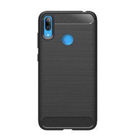 Microcase Huawei Y7 Prime 2019 Brushed Carbon Fiber Silikon Kılıf