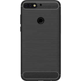 Microcase Huawei Y7 Pro 2018 Brushed Carbon Fiber Silikon Kılıf