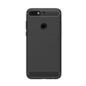 Microcase Huawei Y7 Pro 2018 Brushed Carbon Fiber Silikon Kılıf