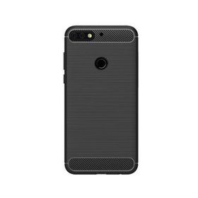 Microcase Huawei Y7 Pro 2018 Brushed Carbon Fiber Silikon Kılıf