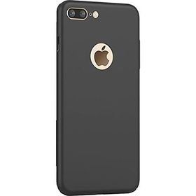 Microcase iPhone 8 Premium Matte Silikon TPU Tempered Cam + Siyah Kılıf