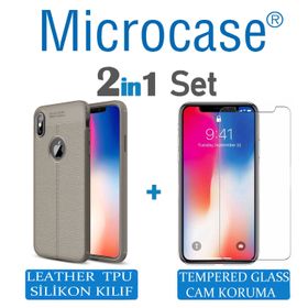 Microcase iPhone XS Max Leather Tpu Silikon Kılıf