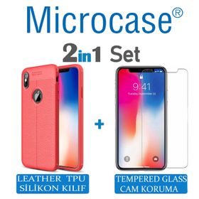 Microcase iPhone XS Max Leather Tpu Silikon Kılıf