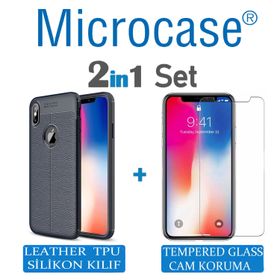 Microcase iPhone XS Max Leather Tpu Silikon Kılıf