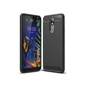 Microcase LG K40 Brushed Carbon Fiber TPU Siyah Silikon Kılıf