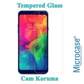 Microcase LG Q7 Plus Tempered Glass Cam Ekran Koruma