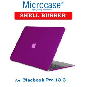 Microcase Macbook Pro 13-3 Shell Rubber Kapak Mor Kılıf