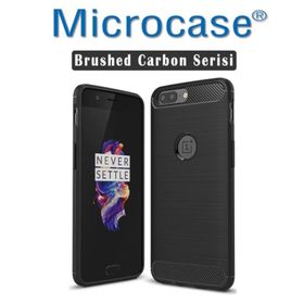 Microcase OnePlus 5 Brushed Carbon Fiber Tpu Silikon Kılıf
