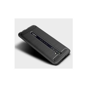 Microcase Oppo Reno Brushed Carbon Fiber Siyah Silikon Kılıf
