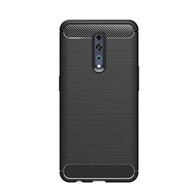 Microcase Oppo Reno Brushed Carbon Fiber Siyah Silikon Kılıf