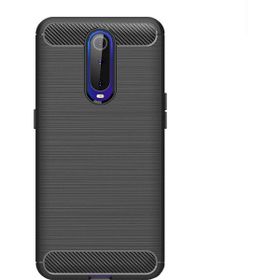 Microcase Oppo RX17 Pro Brushed Carbon Fiber Silikon TPU Siyah Kılıf