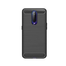 Microcase Oppo RX17 Pro Brushed Carbon Fiber Silikon TPU Siyah Kılıf