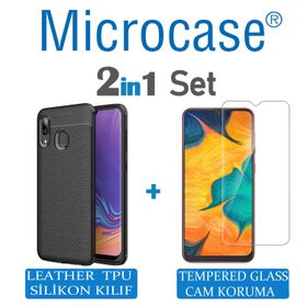 Microcase Samsung Galaxy A20 Leather Tpu Silikon Kılıf