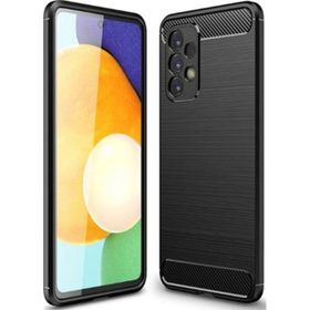 Microcase Samsung Galaxy A23 Brushed Carbon Silikon Siyah Cep Telefonu Kılıfı