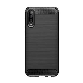 Microcase Samsung Galaxy A50 Brushed Carbon Fiber Silikon Siyah Kılıf