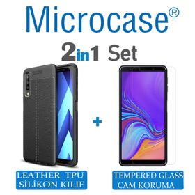 Microcase Samsung Galaxy A7 2018 Leather Tpu Silikon Kılıf