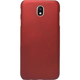 Microcase Samsung Galaxy C8 Premium Silikon Tempered Cam + Kırmızı Kılıf