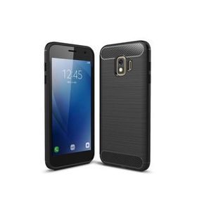 Microcase Samsung Galaxy J2 Core Brushed Carbon Fiber Silikon Siyah Kılıf