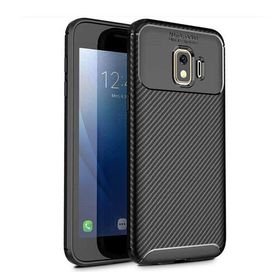 Microcase Samsung Galaxy J2 Core Maxy Serisi Carbon Fiber TPU Siyah Silikon Kılıf
