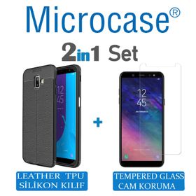 Microcase Samsung Galaxy J6 Plus Leather Tpu Silikon Kılıf