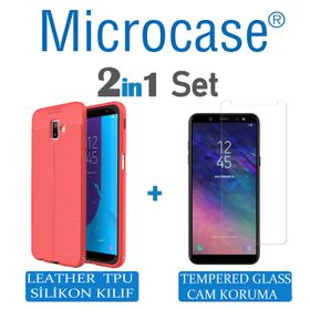 Microcase Samsung Galaxy J6 Plus Leather Tpu Silikon Kılıf
