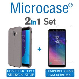 Microcase Samsung Galaxy J6 Plus Leather Tpu Silikon Kılıf