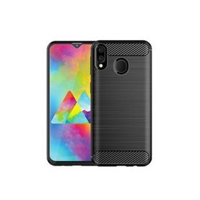 Microcase Samsung Galaxy M20 Brushed Carbon Fiber Silikon Kılıf