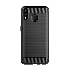 Microcase Samsung Galaxy M20 Brushed Carbon Fiber Silikon Kılıf