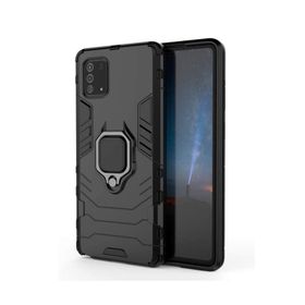 Microcase Samsung Galaxy S10 Batman Serisi Yüzük Standlı Armor Siyah Kılıf