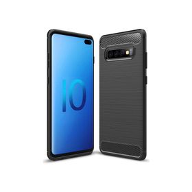 Microcase Samsung Galaxy S10 Brushed Carbon Fiber Silikon Kılıf