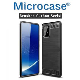 Microcase Samsung Galaxy S10 Brushed Carbon Fiber Silikon Kılıf