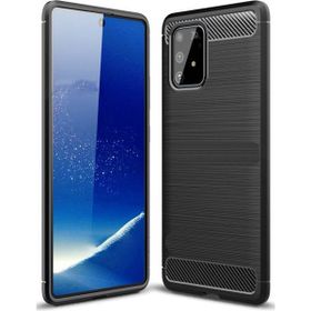 Microcase Samsung Galaxy S10 Brushed Carbon Fiber Silikon Kılıf